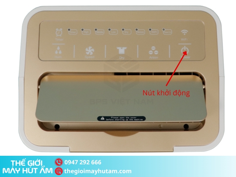 Khởi động máy hút ẩm Airko ER-668EL