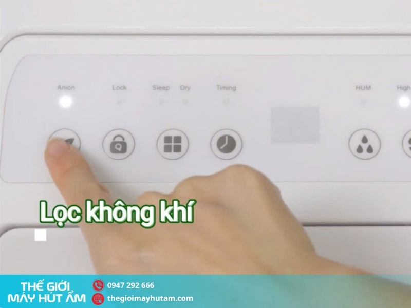Chế độ lọc không khí bằng ion âm (Anion) trên Kosmen KM 12W