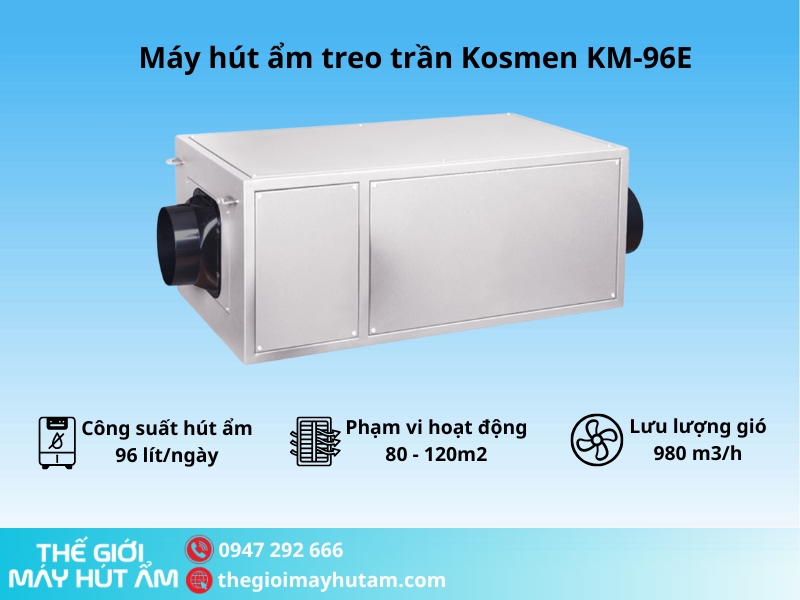 Đại lý phân phối máy hút ẩm Kosmen KM-96E chính hãng