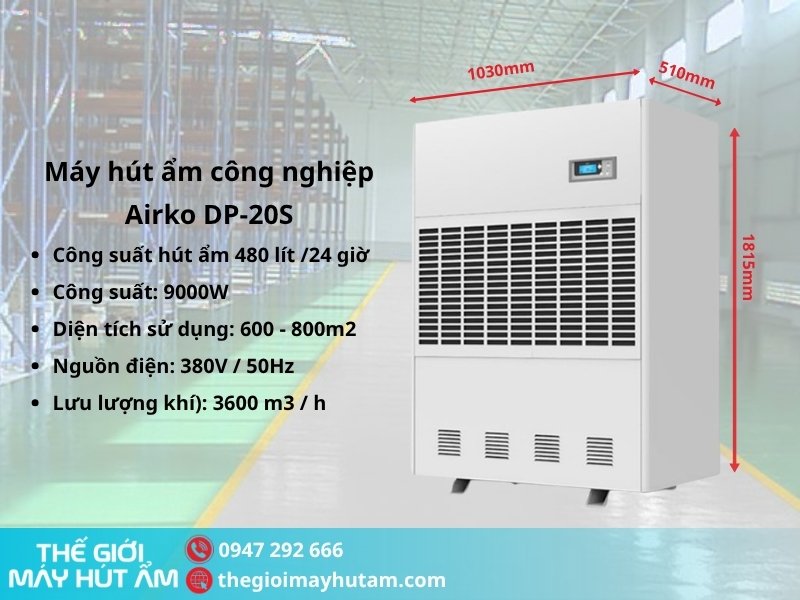 Cấu tạo và nguyên lý hoạt động của máy hút ẩm Airko DP-20S