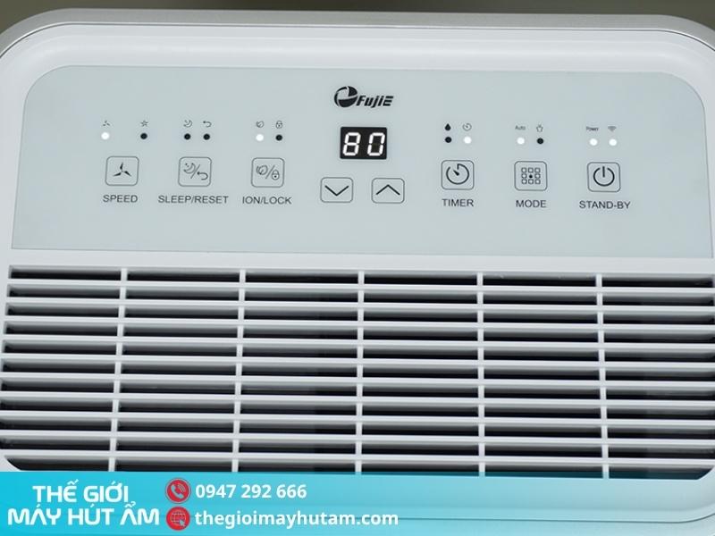 Máy hút ẩm Fujie HM-918EC-N tích hợp hút ẩm, tạo ion âm, sấy quần áo
