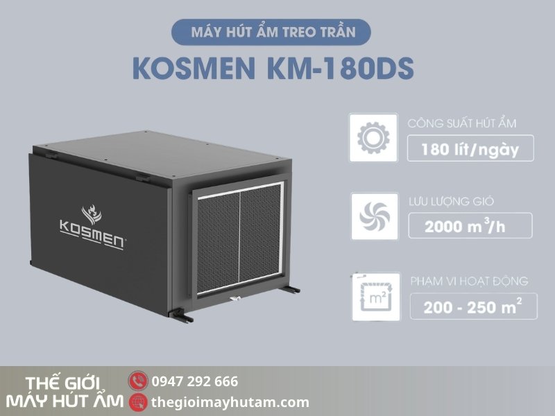 Tính năng của máy hút ẩm Kosmen KM-180DS