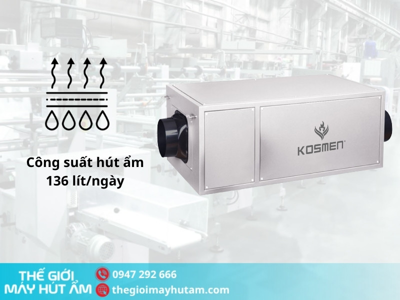 Tính năng của máy hút ẩm treo trần Kosmen KM-136E