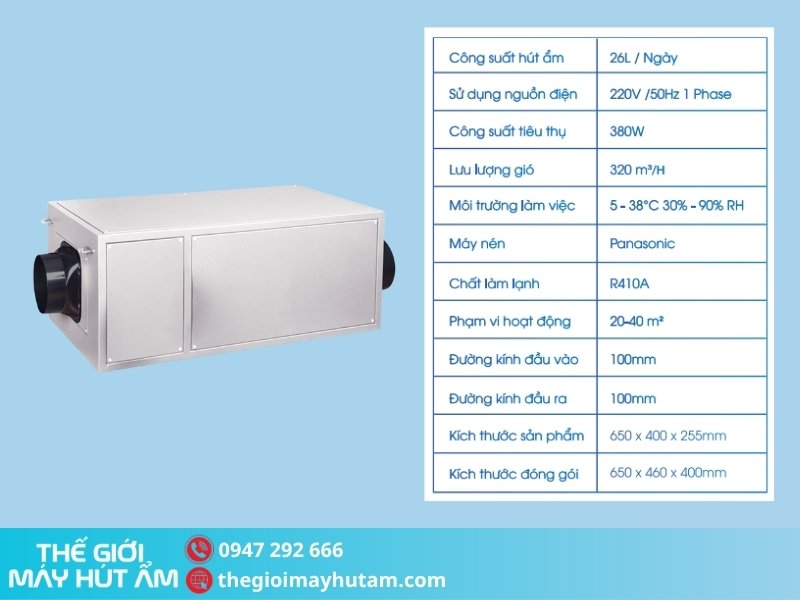 Thiết kế của máy hút ẩm Kosmen KM-26E