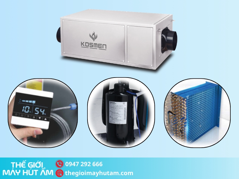 Tính năng của máy hút ẩm treo trần Kosmen KM-96E 
