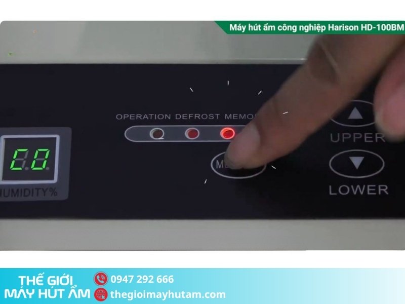 Hướng dẫn sử dụng máy hút ẩm Harison HD-100BM 6 Chức năng ghi nhớ (MEMORY) trên Harison HD 100BM