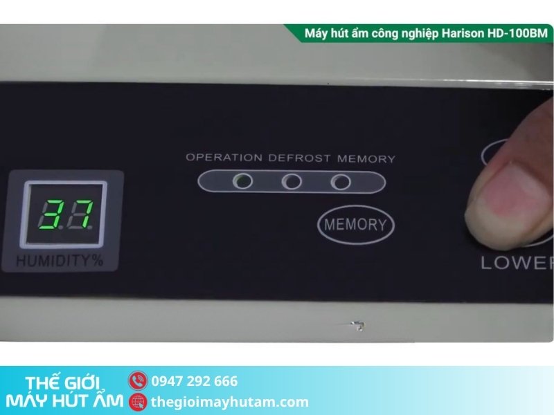 Hướng dẫn sử dụng máy hút ẩm Harison HD-100BM 5 Giảm độ ẩm trên máy hút ẩm Harison HD 100BM