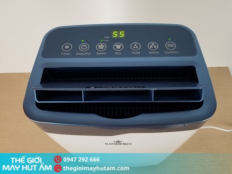 Hướng dẫn sử dụng máy hút ẩm Kosmen KM-20N 1 Quan sát bảng điều khiển máy hút ẩm Kosmen KM-20N