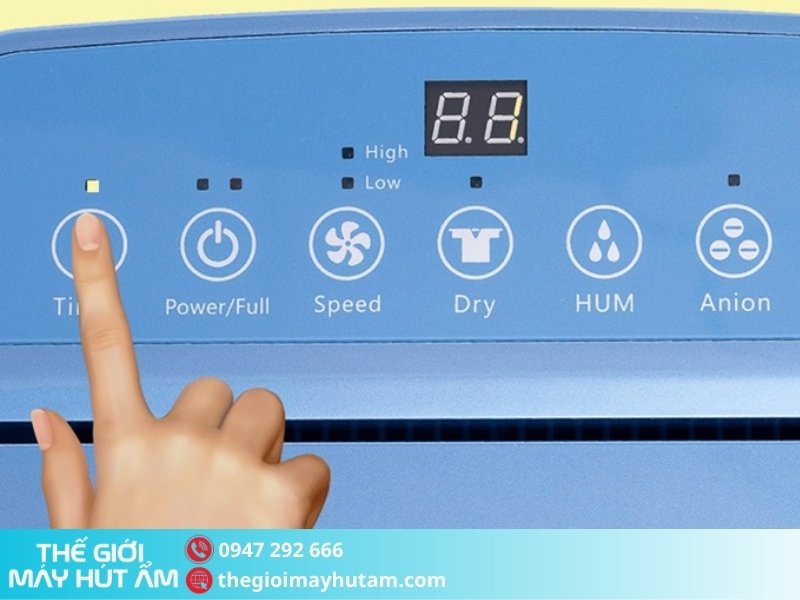 Hướng dẫn sử dụng máy hút ẩm Kosmen KM-20N 8 Hẹn giờ trên máy hút ẩm Kosmen KM-20N