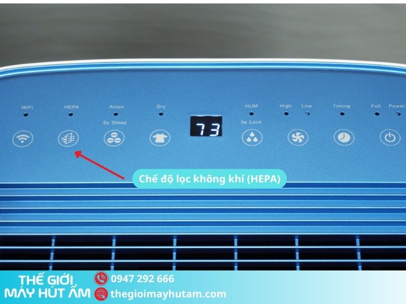 Chế độ lọc khí máy hút ẩm Kosmen KM-30N