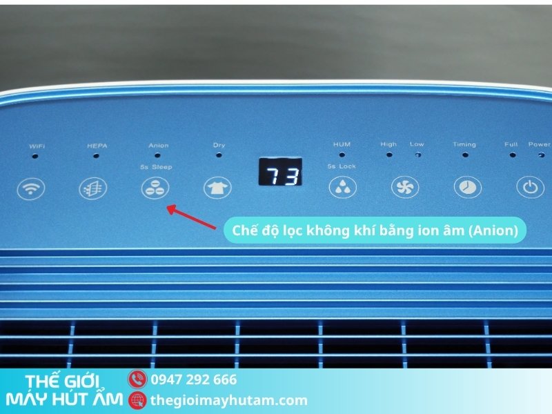 Công nghệ ion âm máy hút ẩm Kosmen KM-30N giúp không gian trong lành hơn